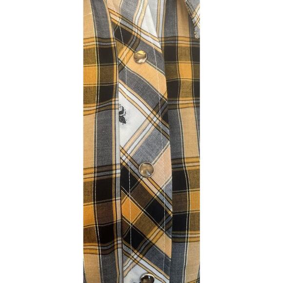 Vintage Miller Women’s Sz 9/10(*XS) Western Plaid  Embroidered Pearl Snap Shirt - Picture 7 of 10